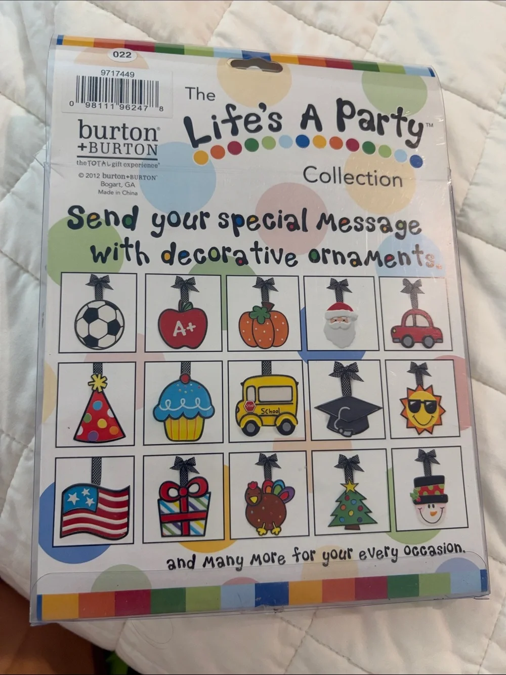 The Life's A Party Black Graduation Cap Ornament by burton+BURTON